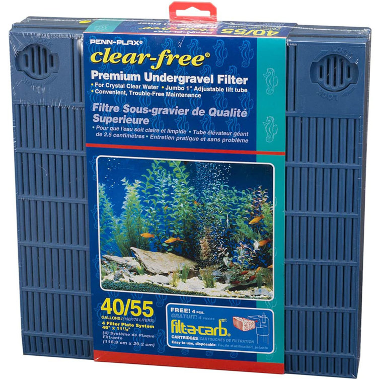 Penn Plax Clear free Premium Under Gravel Aquarium Filter For 40